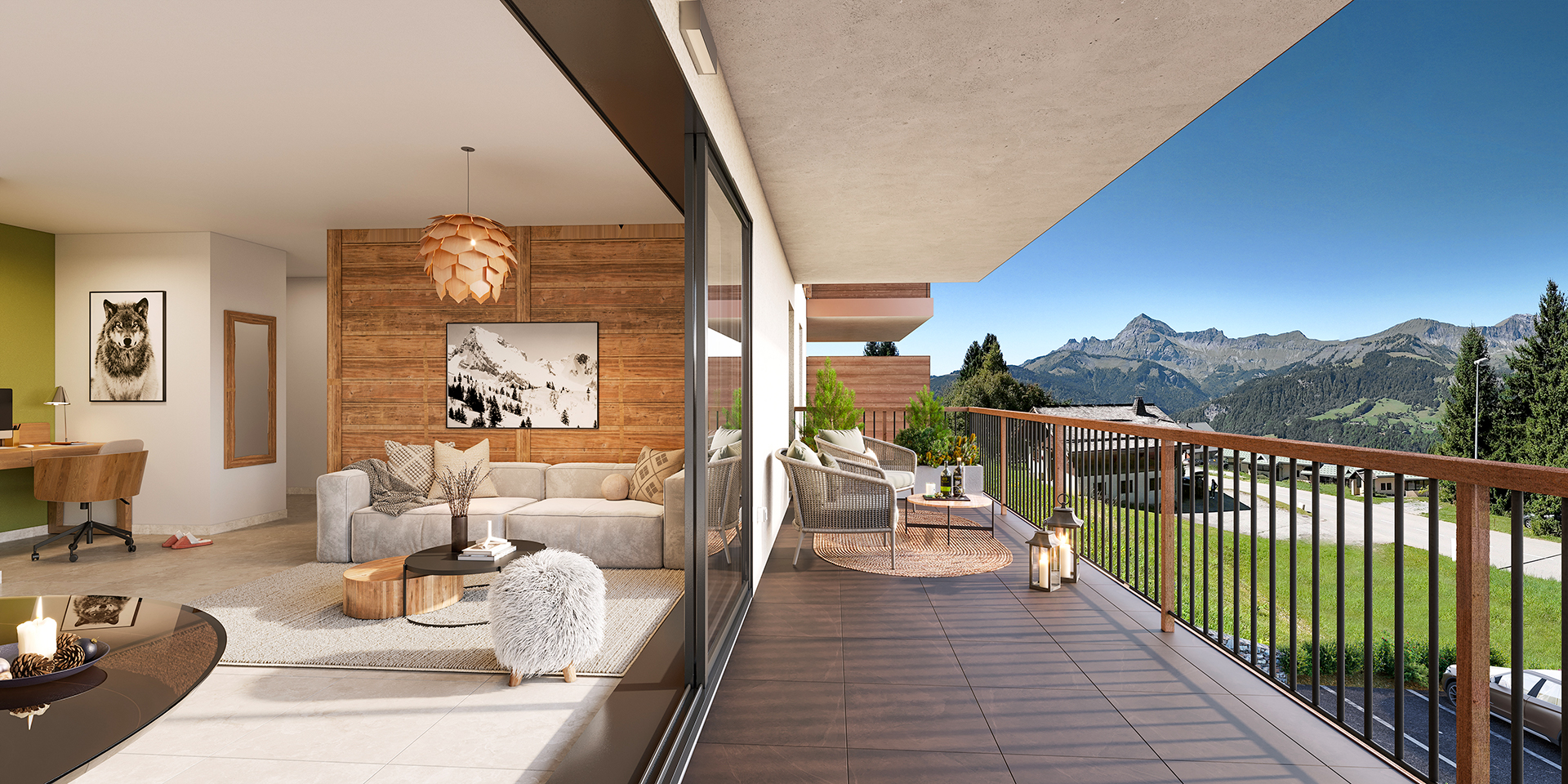 Vue terrasse — Chalet Varoche, Crest-Voland